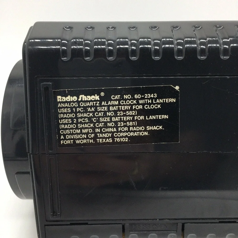 Vintage 90s Radio Shack Rise 'n Shine Alarm‎ Clock Flashlight Combo